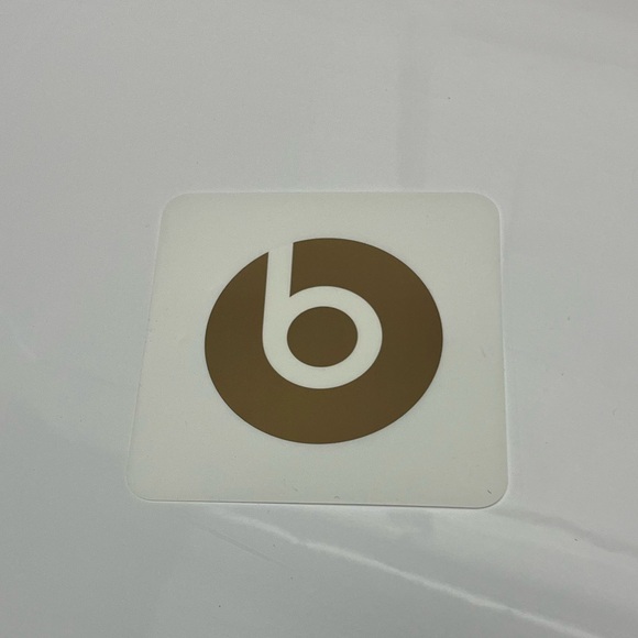 ♥️ FREE with any purchase 🙏🏽 NWOT 😎 BEATS Gold Beats Logo Sticker Vinyl Decal - Picture 5 of 8